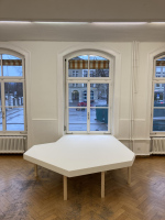Ausstellungsaufbau Andrea Heller, Galerie Bischoff Bern